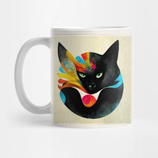 Abstract Cat Mug